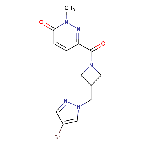 6-{3-[(4-bromo-1H-pyrazol-1-yl)methyl]azetidine-1-carbonyl}-2-methyl-2,3-dihydropyridazin-3-one