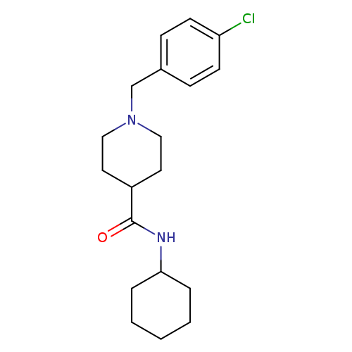 1-[(4-chlorophenyl)methyl]-N-cyclohexylpiperidine-4-carboxamide
