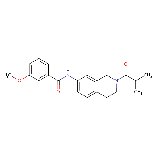 3-methoxy-N-[2-(2-methylpropanoyl)-1,2,3,4-tetrahydroisoquinolin-7-yl]benzamide