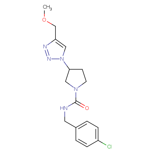 N-[(4-chlorophenyl)methyl]-3-[4-(methoxymethyl)-1H-1,2,3-triazol-1-yl]pyrrolidine-1-carboxamide
