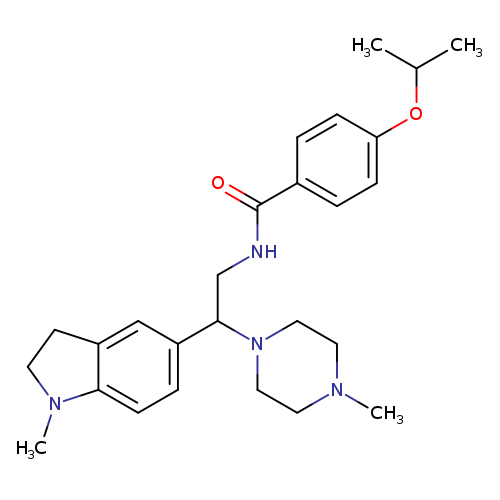 N-[2-(1-methyl-2,3-dihydro-1H-indol-5-yl)-2-(4-methylpiperazin-1-yl)ethyl]-4-(propan-2-yloxy)benzamide