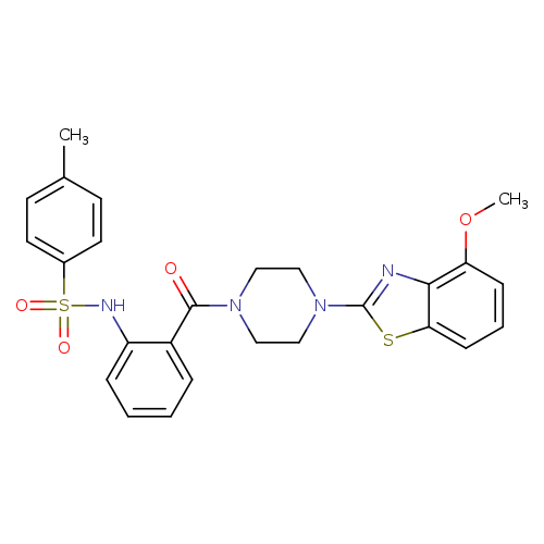 N-{2-[4-(4-methoxy-1,3-benzothiazol-2-yl)piperazine-1-carbonyl]phenyl}-4-methylbenzene-1-sulfonamide