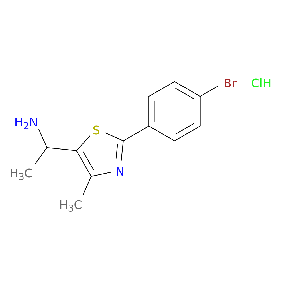 1-[2-(4-bromophenyl)-4-methyl-1,3-thiazol-5-yl]ethan-1-amine hydrochloride