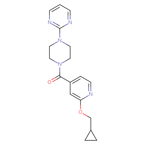 2-{4-[2-(cyclopropylmethoxy)pyridine-4-carbonyl]piperazin-1-yl}pyrimidine