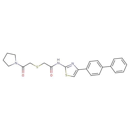 N-(4-{[1,1'-biphenyl]-4-yl}-1,3-thiazol-2-yl)-2-{[2-oxo-2-(pyrrolidin-1-yl)ethyl]sulfanyl}acetamide