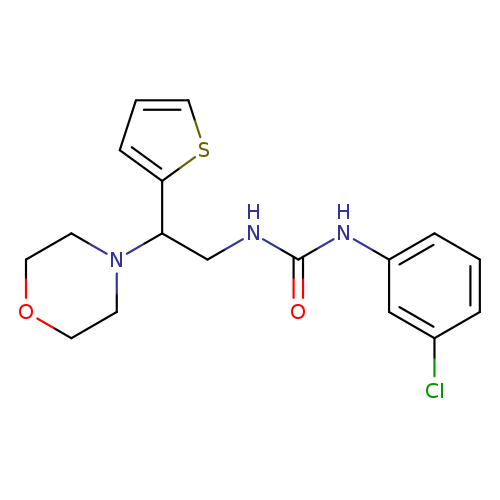 1-(3-chlorophenyl)-3-[2-(morpholin-4-yl)-2-(thiophen-2-yl)ethyl]urea