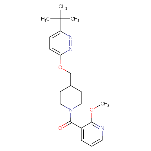 3-tert-butyl-6-{[1-(2-methoxypyridine-3-carbonyl)piperidin-4-yl]methoxy}pyridazine
