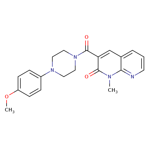 3-[4-(4-methoxyphenyl)piperazine-1-carbonyl]-1-methyl-1,2-dihydro-1,8-naphthyridin-2-one