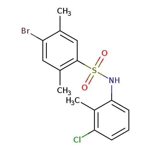 4-bromo-N-(3-chloro-2-methylphenyl)-2,5-dimethylbenzene-1-sulfonamide