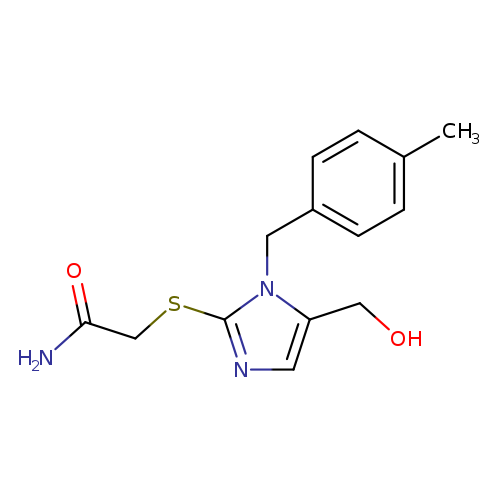 2-{[5-(hydroxymethyl)-1-[(4-methylphenyl)methyl]-1H-imidazol-2-yl]sulfanyl}acetamide