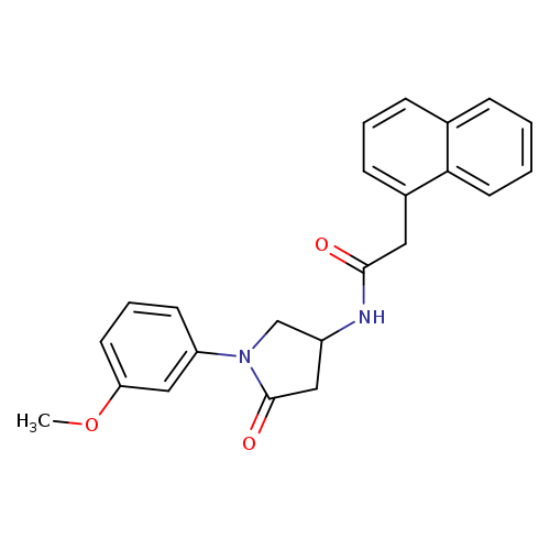 N-[1-(3-methoxyphenyl)-5-oxopyrrolidin-3-yl]-2-(naphthalen-1-yl)acetamide