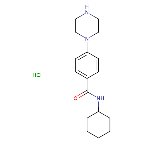 N-cyclohexyl-4-(piperazin-1-yl)benzamide hydrochloride