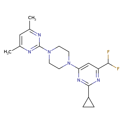 2-cyclopropyl-4-(difluoromethyl)-6-[4-(4,6-dimethylpyrimidin-2-yl)piperazin-1-yl]pyrimidine