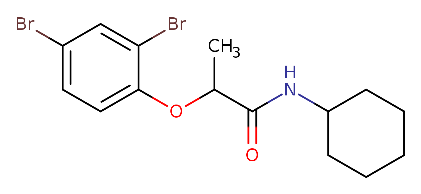 N-cyclohexyl-2-(2,4-dibromophenoxy)propanamide