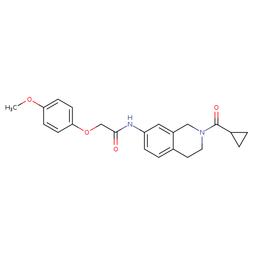 N-(2-cyclopropanecarbonyl-1,2,3,4-tetrahydroisoquinolin-7-yl)-2-(4-methoxyphenoxy)acetamide