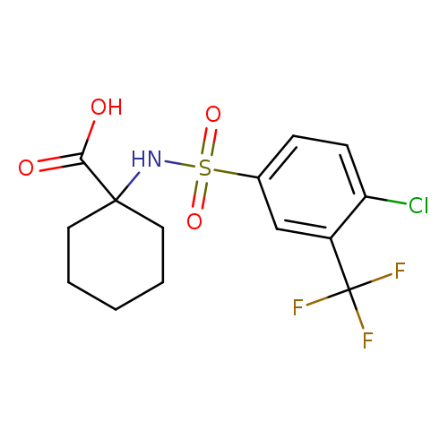1-((4-Chloro-3-(trifluoromethyl)phenyl)sulfonamido)cyclohexane-1-carboxylic acid
