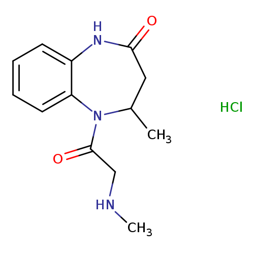 4-methyl-5-[2-(methylamino)acetyl]-2,3,4,5-tetrahydro-1H-1,5-benzodiazepin-2-one hydrochloride
