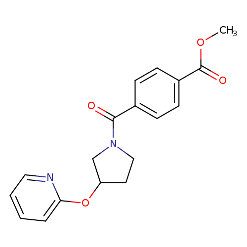 methyl 4-[3-(pyridin-2-yloxy)pyrrolidine-1-carbonyl]benzoate