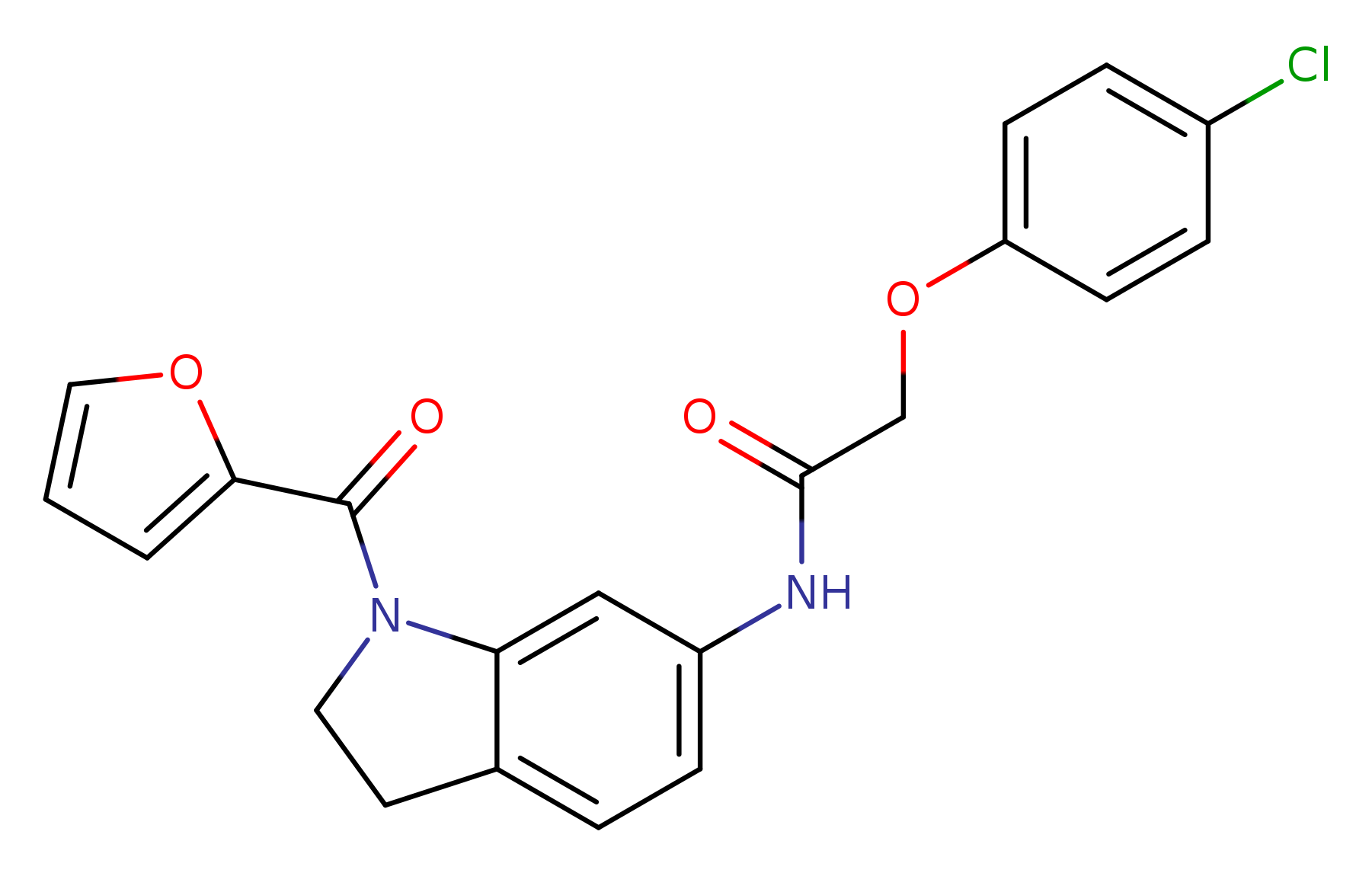 2-(4-chlorophenoxy)-N-[1-(furan-2-carbonyl)-2,3-dihydro-1H-indol-6-yl]acetamide