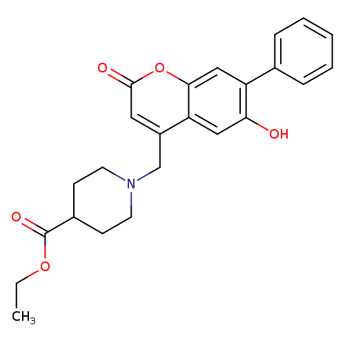 ethyl 1-[(6-hydroxy-2-oxo-7-phenyl-2H-chromen-4-yl)methyl]piperidine-4-carboxylate