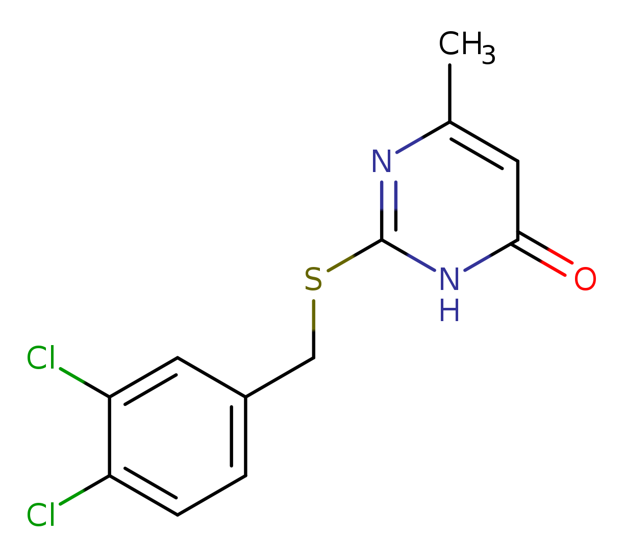 2-{[(3,4-dichlorophenyl)methyl]sulfanyl}-6-methyl-3,4-dihydropyrimidin-4-one