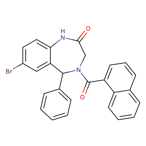 7-bromo-4-(naphthalene-1-carbonyl)-5-phenyl-2,3,4,5-tetrahydro-1H-1,4-benzodiazepin-2-one