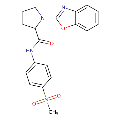1-(1,3-benzoxazol-2-yl)-N-(4-methanesulfonylphenyl)pyrrolidine-2-carboxamide