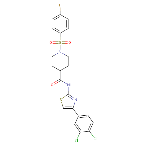 N-[4-(3,4-dichlorophenyl)-1,3-thiazol-2-yl]-1-(4-fluorobenzenesulfonyl)piperidine-4-carboxamide