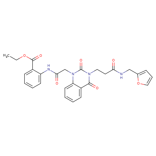 ethyl 2-{2-[3-(2-{[(furan-2-yl)methyl]carbamoyl}ethyl)-2,4-dioxo-1,2,3,4-tetrahydroquinazolin-1-yl]acetamido}benzoate