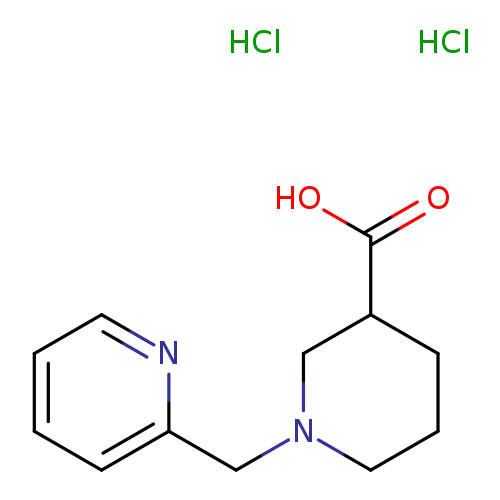 3-Piperidinecarboxylic acid, 1-(2-pyridinylmethyl)-, hydrochloride (1:2)