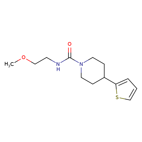 N-(2-methoxyethyl)-4-(thiophen-2-yl)piperidine-1-carboxamide