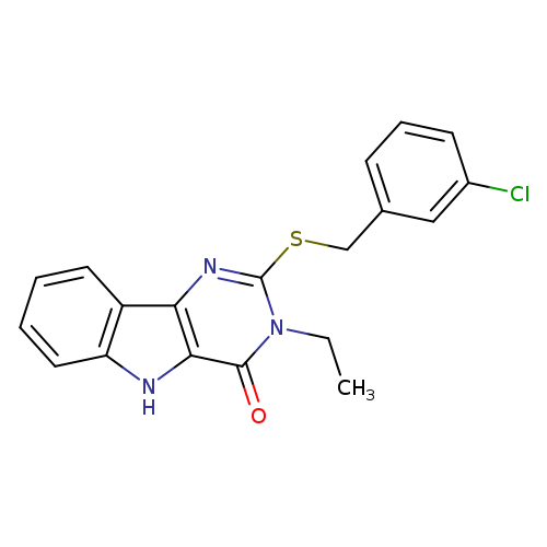 2-{[(3-chlorophenyl)methyl]sulfanyl}-3-ethyl-3H,4H,5H-pyrimido[5,4-b]indol-4-one