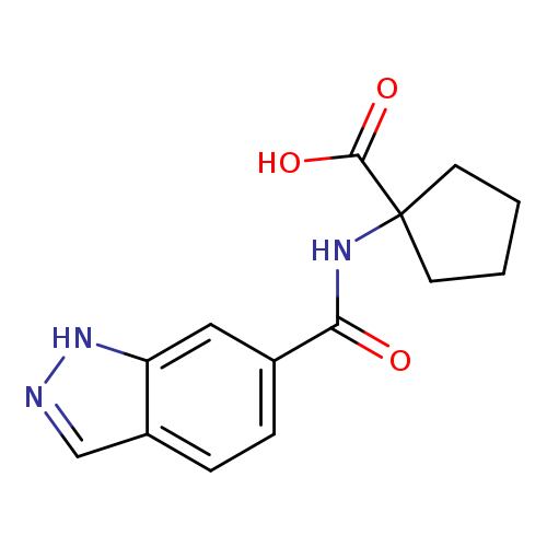 1-(1H-indazole-6-amido)cyclopentane-1-carboxylic acid