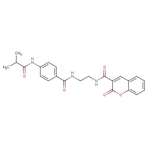 4-(2-methylpropanamido)-N-{2-[(2-oxo-2H-chromen-3-yl)formamido]ethyl}benzamide