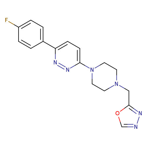 3-(4-fluorophenyl)-6-{4-[(1,3,4-oxadiazol-2-yl)methyl]piperazin-1-yl}pyridazine