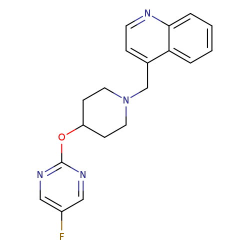 4-({4-[(5-fluoropyrimidin-2-yl)oxy]piperidin-1-yl}methyl)quinoline