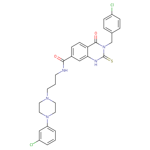 3-[(4-chlorophenyl)methyl]-N-{3-[4-(3-chlorophenyl)piperazin-1-yl]propyl}-4-oxo-2-sulfanylidene-1,2,3,4-tetrahydroquinazoline-7-carboxamide