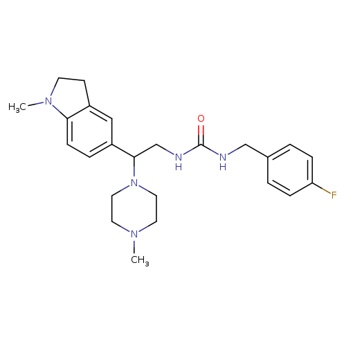 1-[(4-fluorophenyl)methyl]-3-[2-(1-methyl-2,3-dihydro-1H-indol-5-yl)-2-(4-methylpiperazin-1-yl)ethyl]urea