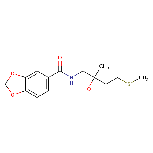 N-[2-hydroxy-2-methyl-4-(methylsulfanyl)butyl]-2H-1,3-benzodioxole-5-carboxamide