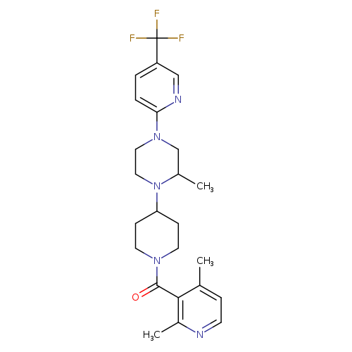1-[1-(2,4-dimethylpyridine-3-carbonyl)piperidin-4-yl]-2-methyl-4-[5-(trifluoromethyl)pyridin-2-yl]piperazine