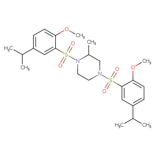 1,4-bis[2-methoxy-5-(propan-2-yl)benzenesulfonyl]-2-methylpiperazine