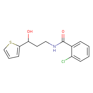 2-chloro-N-[3-hydroxy-3-(thiophen-2-yl)propyl]benzamide