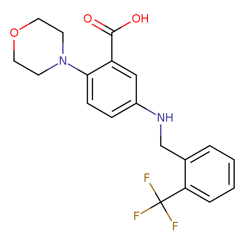 2-(4-morpholinyl)-5-{[2-(trifluoromethyl)benzyl]amino}benzoic acid