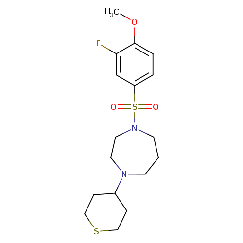 1-(3-fluoro-4-methoxybenzenesulfonyl)-4-(thian-4-yl)-1,4-diazepane