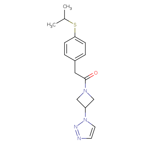 2-[4-(propan-2-ylsulfanyl)phenyl]-1-[3-(1H-1,2,3-triazol-1-yl)azetidin-1-yl]ethan-1-one