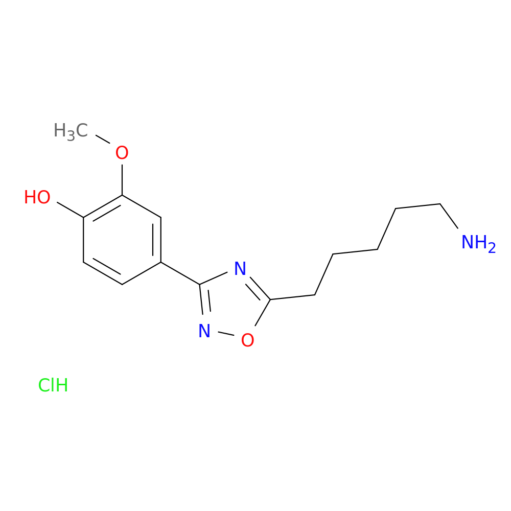 4-[5-(5-aminopentyl)-1,2,4-oxadiazol-3-yl]-2-methoxyphenol hydrochloride