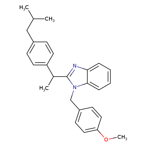 1-[(4-methoxyphenyl)methyl]-2-{1-[4-(2-methylpropyl)phenyl]ethyl}-1H-1,3-benzodiazole