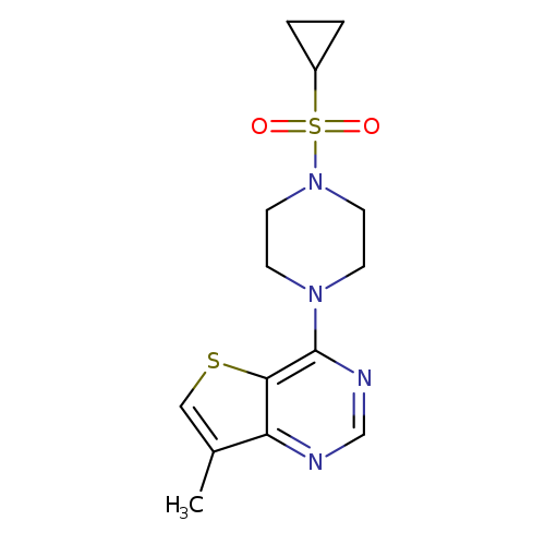 1-(cyclopropanesulfonyl)-4-{7-methylthieno[3,2-d]pyrimidin-4-yl}piperazine