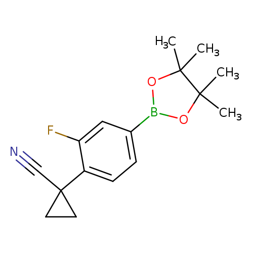 1-[2-fluoro-4-(4,4,5,5-tetramethyl-1,3,2-dioxaborolan-2-yl)phenyl]cyclopropane-1-carbonitrile