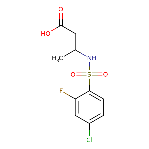 3-(4-chloro-2-fluorobenzenesulfonamido)butanoic acid